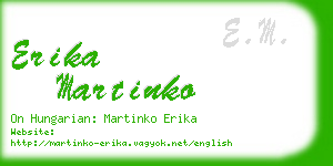 erika martinko business card